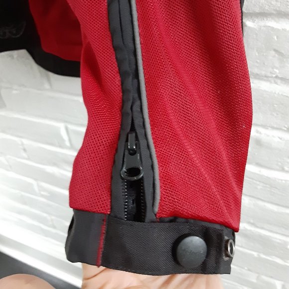 MotoGp Biker Jacket Mens Small Medium Red Motorcycle Dorna Reinforced Padded - Picture 5 of 15